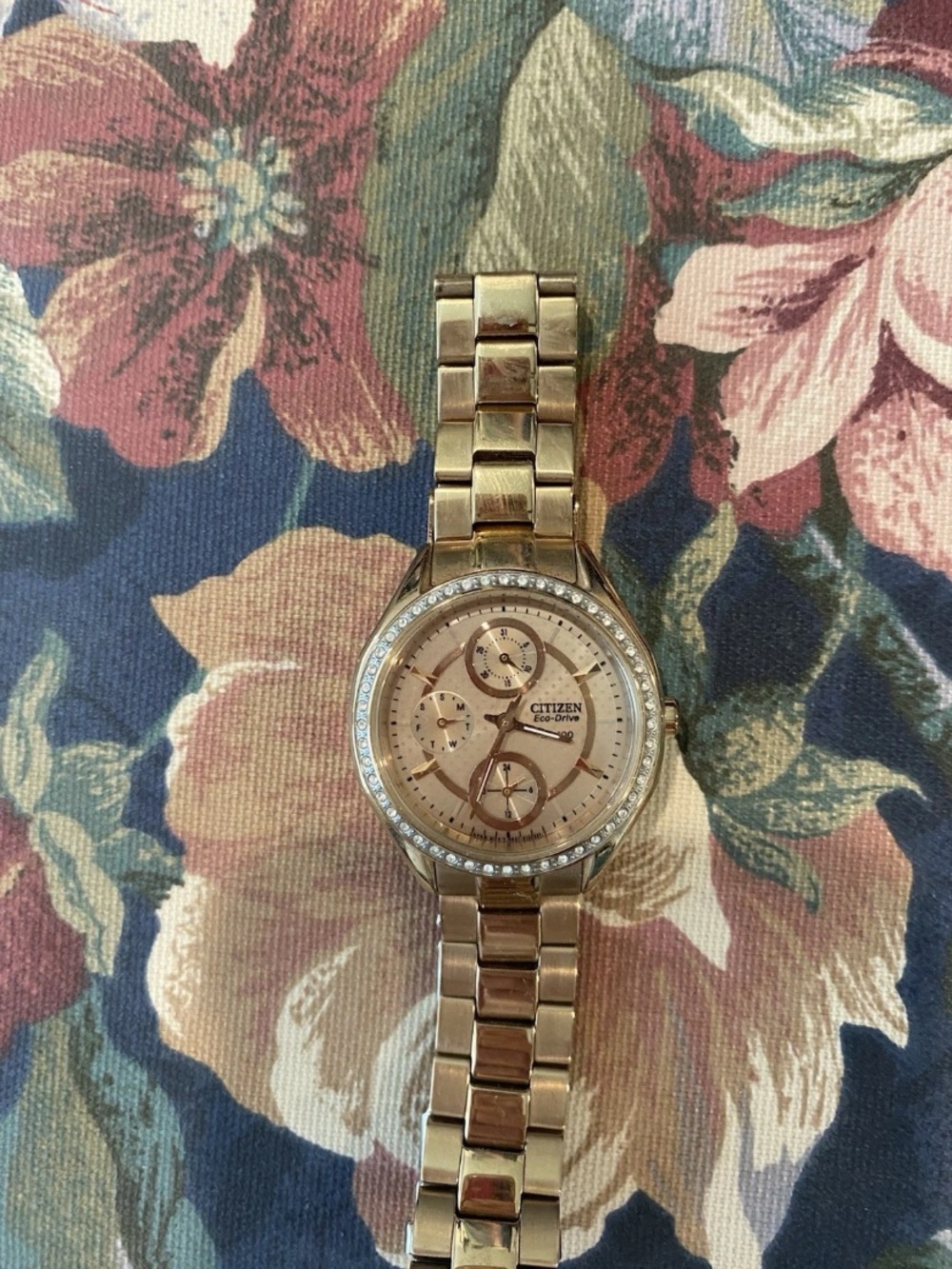 Citizen Women's Rose Gold Crystal-Trim Multifunction Bracelet Watch